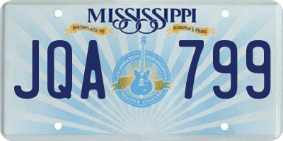 MS license plate JQA799