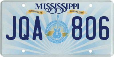 MS license plate JQA806