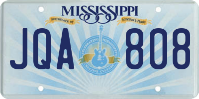 MS license plate JQA808