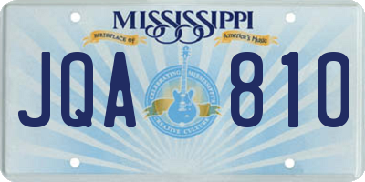 MS license plate JQA810