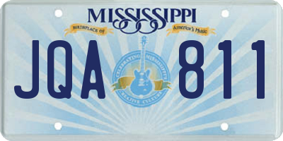 MS license plate JQA811