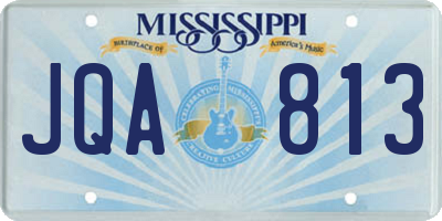 MS license plate JQA813