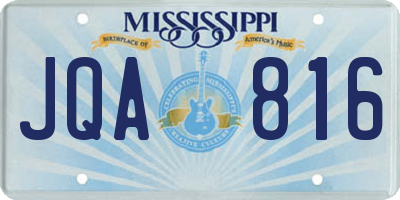 MS license plate JQA816