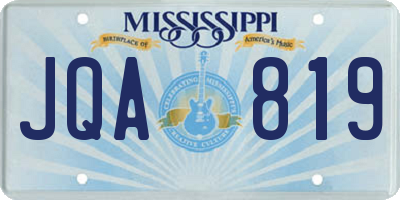 MS license plate JQA819