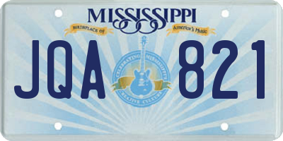 MS license plate JQA821