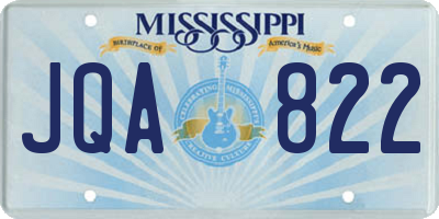 MS license plate JQA822