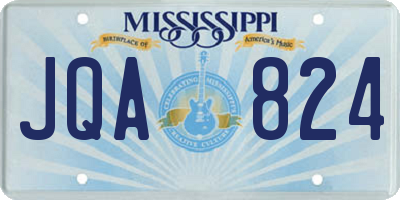 MS license plate JQA824