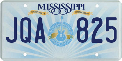 MS license plate JQA825