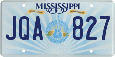 MS license plate JQA827