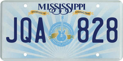 MS license plate JQA828
