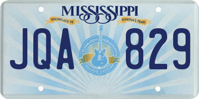 MS license plate JQA829