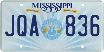 MS license plate JQA836