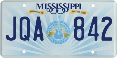 MS license plate JQA842