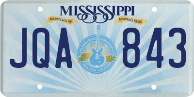 MS license plate JQA843