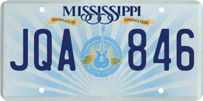 MS license plate JQA846