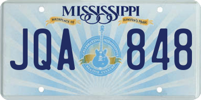 MS license plate JQA848