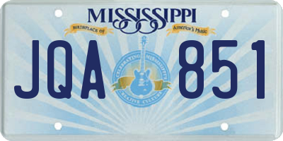 MS license plate JQA851