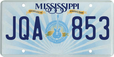 MS license plate JQA853
