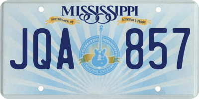 MS license plate JQA857