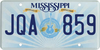 MS license plate JQA859