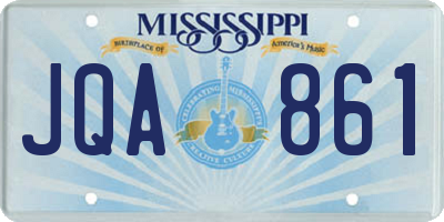 MS license plate JQA861