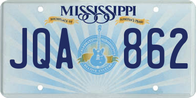 MS license plate JQA862