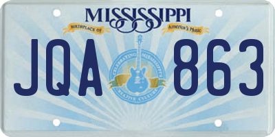 MS license plate JQA863