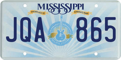 MS license plate JQA865