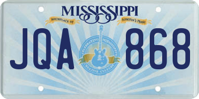 MS license plate JQA868