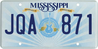 MS license plate JQA871