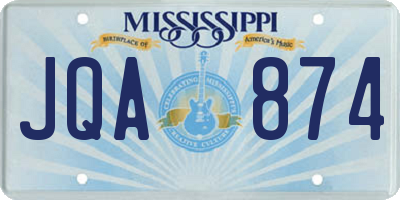 MS license plate JQA874