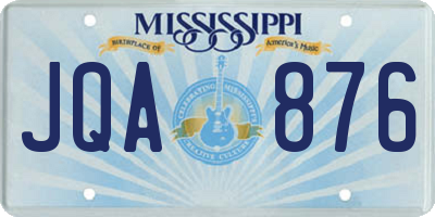 MS license plate JQA876