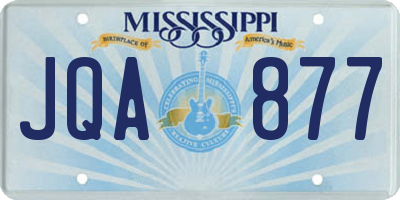 MS license plate JQA877