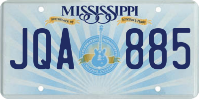 MS license plate JQA885