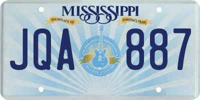 MS license plate JQA887