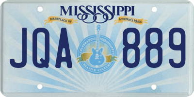 MS license plate JQA889