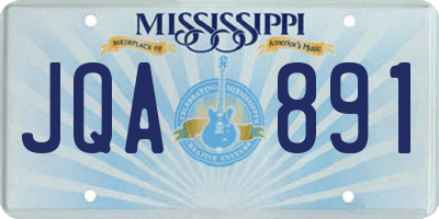 MS license plate JQA891