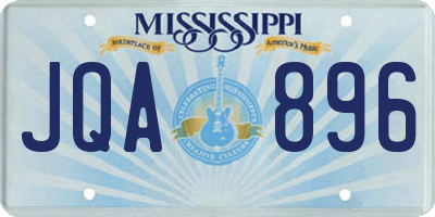 MS license plate JQA896