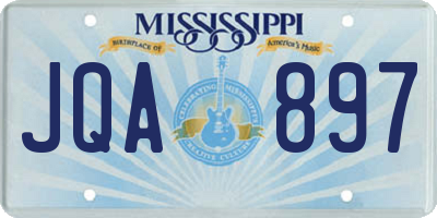 MS license plate JQA897