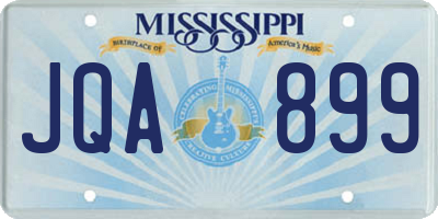 MS license plate JQA899