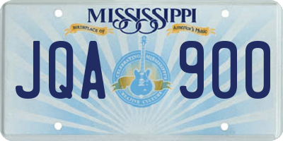 MS license plate JQA900