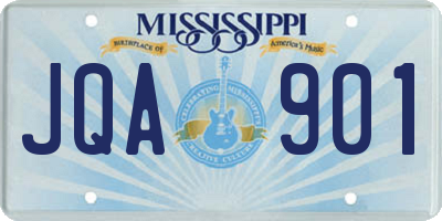 MS license plate JQA901