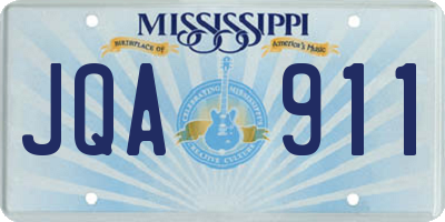 MS license plate JQA911