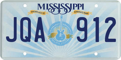 MS license plate JQA912
