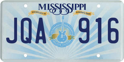 MS license plate JQA916