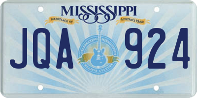 MS license plate JQA924