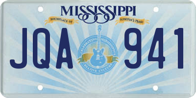 MS license plate JQA941