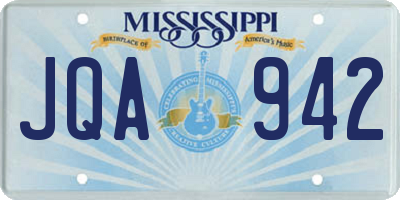 MS license plate JQA942