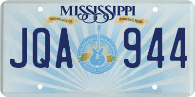 MS license plate JQA944