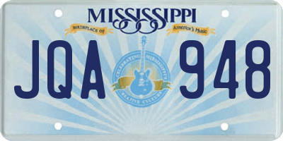 MS license plate JQA948